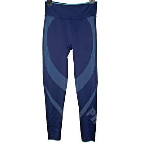 VICTORIAS SECRET PINK Active Leggings High Waist Stretch Womens M Blue Workout